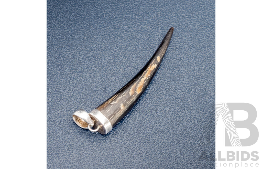 925 Sterling Silver Bone Pendant