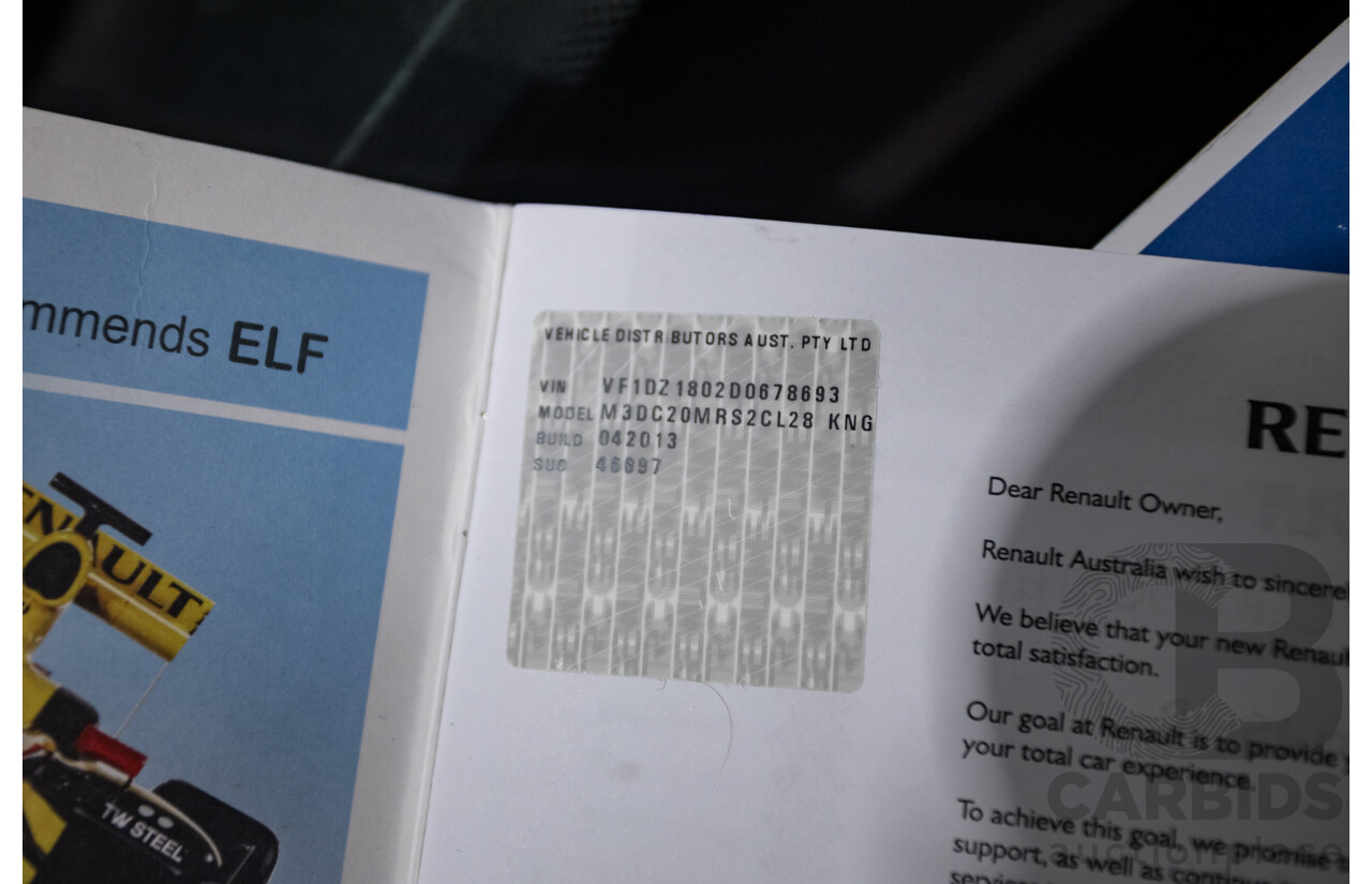 3/2013 Renault Megane RS 265 CUP X95 3d Hatchback Grey 2.0L - Turbo