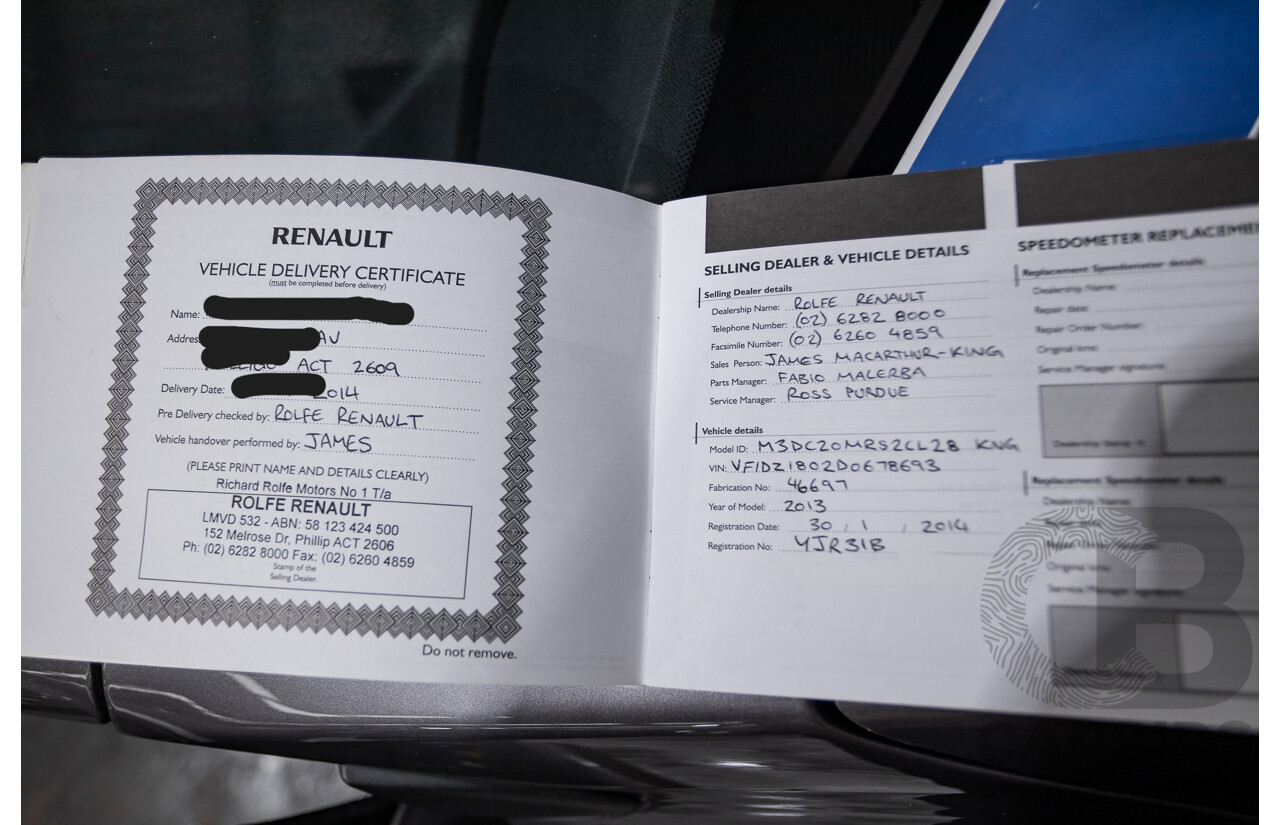 3/2013 Renault Megane RS 265 CUP X95 3d Hatchback Grey 2.0L - Turbo