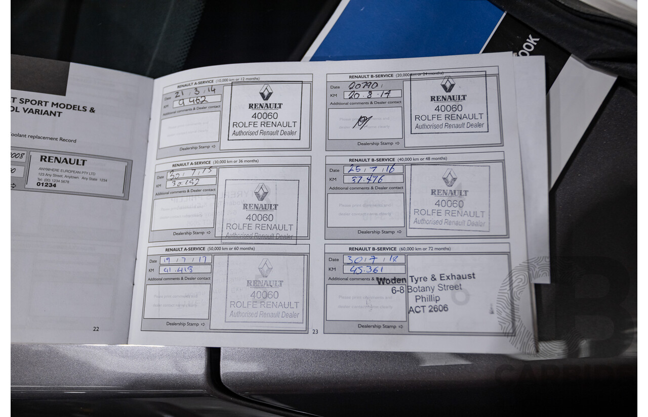 3/2013 Renault Megane RS 265 CUP X95 3d Hatchback Grey 2.0L - Turbo