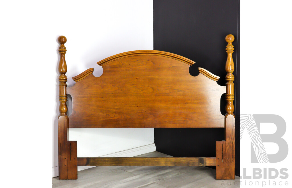 Pair of Modern Pine Bedside Chests and Double Bed Head
