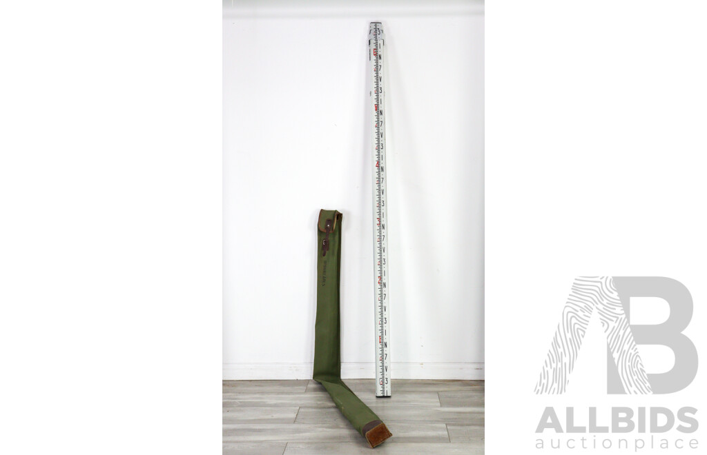 Modern Metal Surveyors Staff in Proctective Sleeve