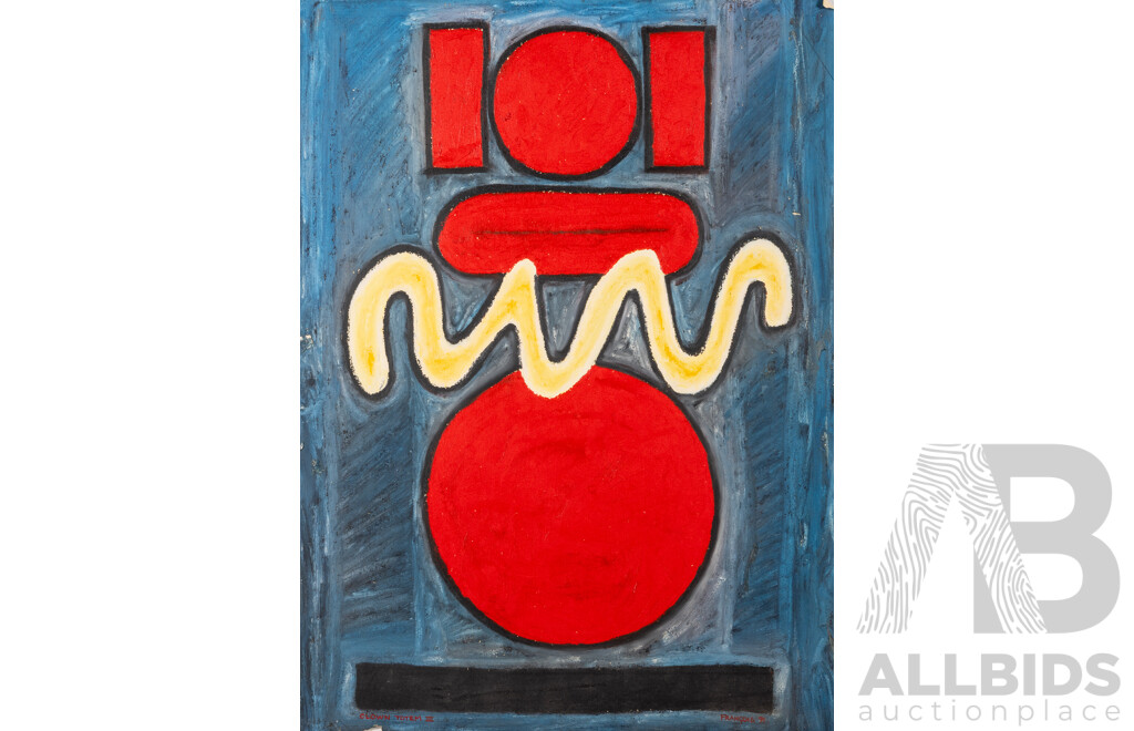 Francois (20th Century, Working c1990s), Clown's Illusion, Shining Thru & Clown Totem I, II & III, Original Oils on Heavy Card, Wonderful Selection of Clown Related Original Works, 77 X 57 Cm (largest) (5)