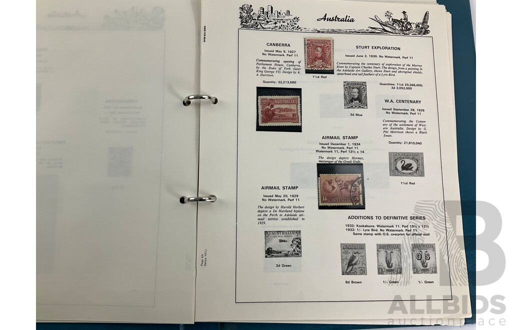 Australian Seven Seas Copied Predecimal Album Spanning 1910'to 1960's