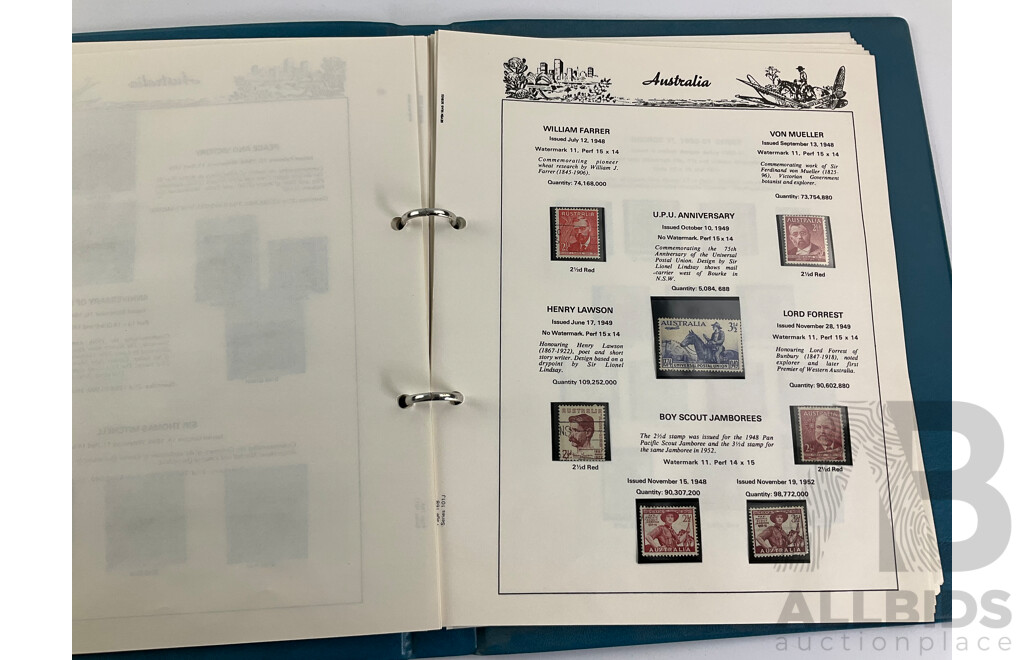 Australian Seven Seas Copied Predecimal Album Spanning 1910'to 1960's