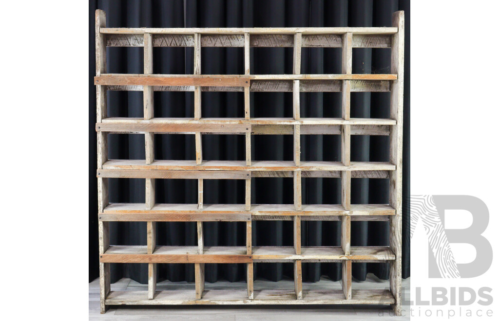 Rustic Bespoke Painted Pigeon Hole Unit