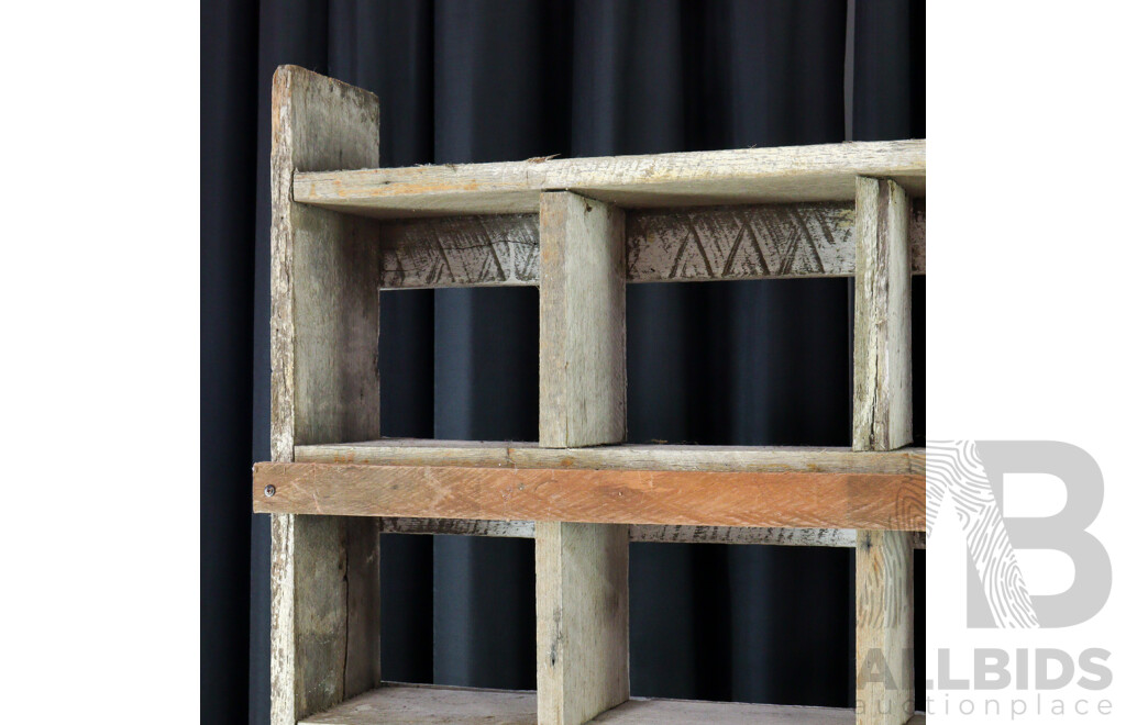 Rustic Bespoke Painted Pigeon Hole Unit