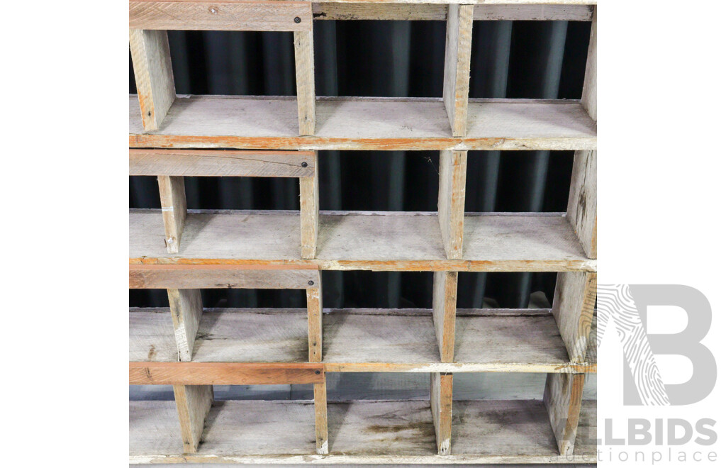 Rustic Bespoke Painted Pigeon Hole Unit