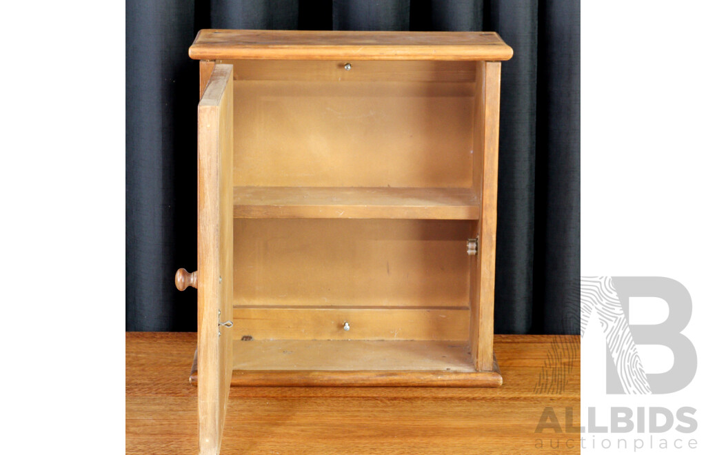 Pine Wall Mount Single Door Cabinet