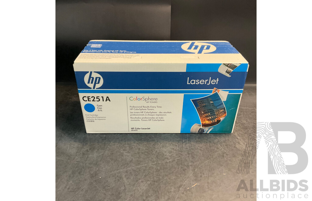 Assorted HP Toner Cartridges - CE252A/CE251A/504A/304A - Lot of 8