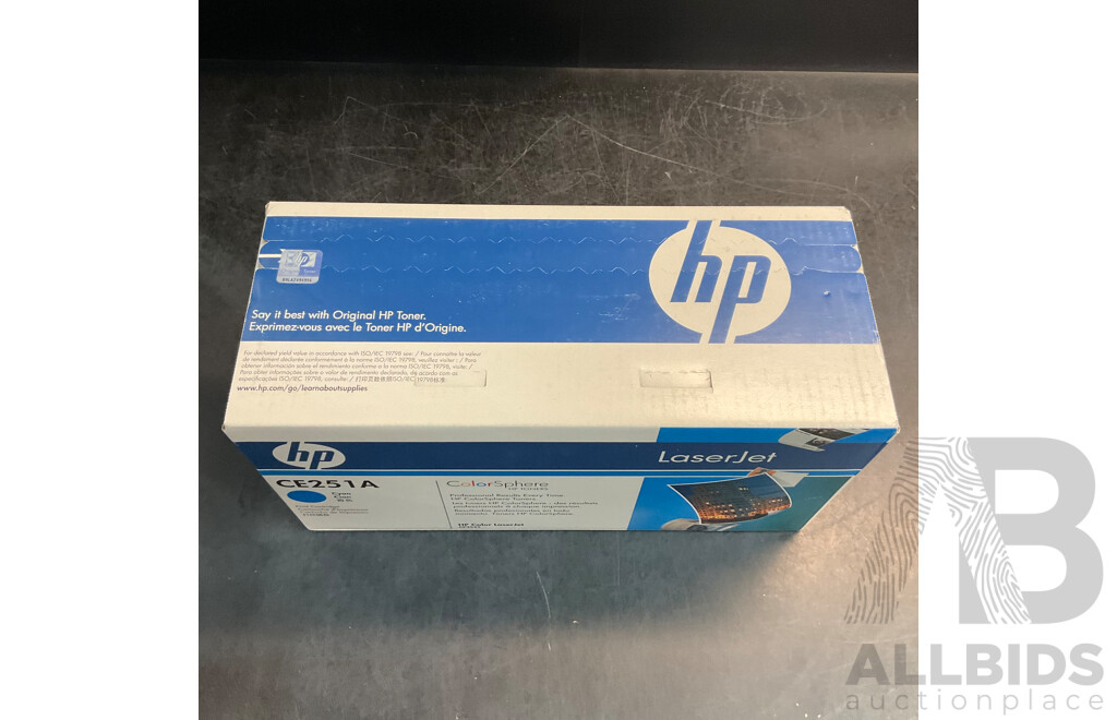 Assorted HP Toner Cartridges - CE252A/CE251A/504A/304A - Lot of 8