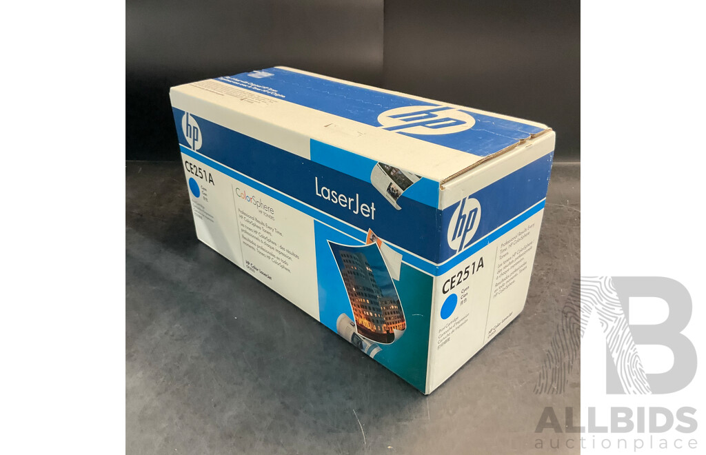 Assorted HP Toner Cartridges - CE252A/CE251A/504A/304A - Lot of 8