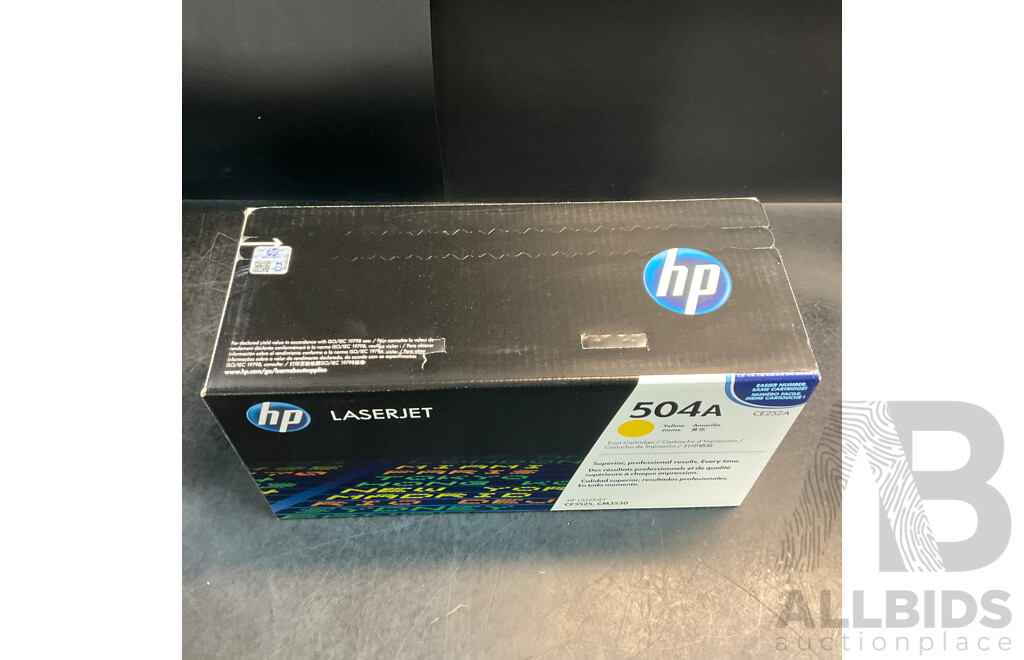 Assorted HP Toner Cartridges - CE252A/CE251A/504A/304A - Lot of 8