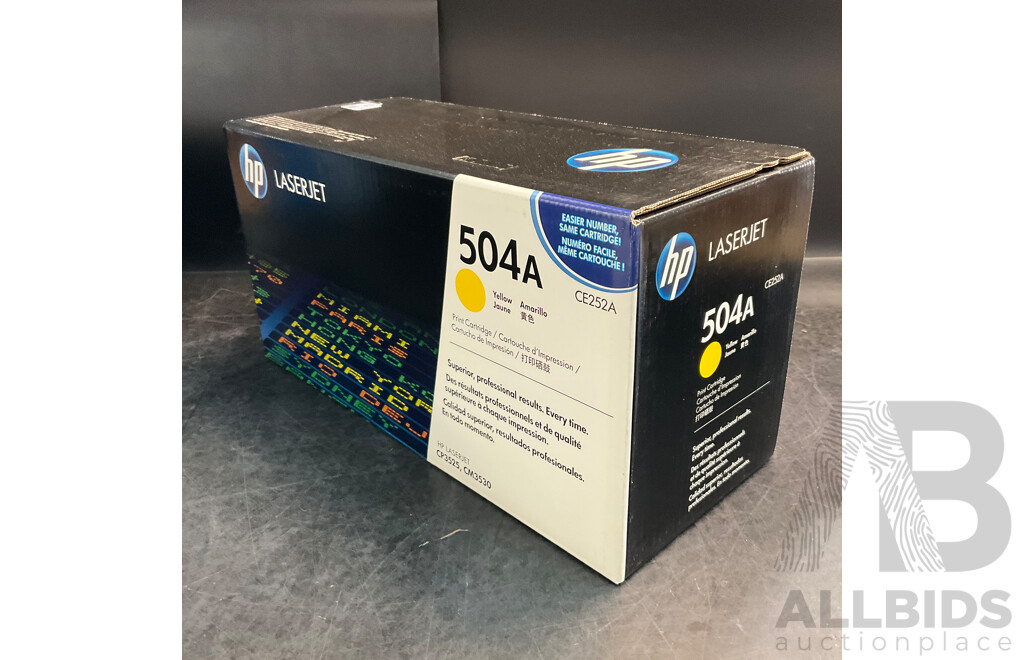 Assorted HP Toner Cartridges - CE252A/CE251A/504A/304A - Lot of 8