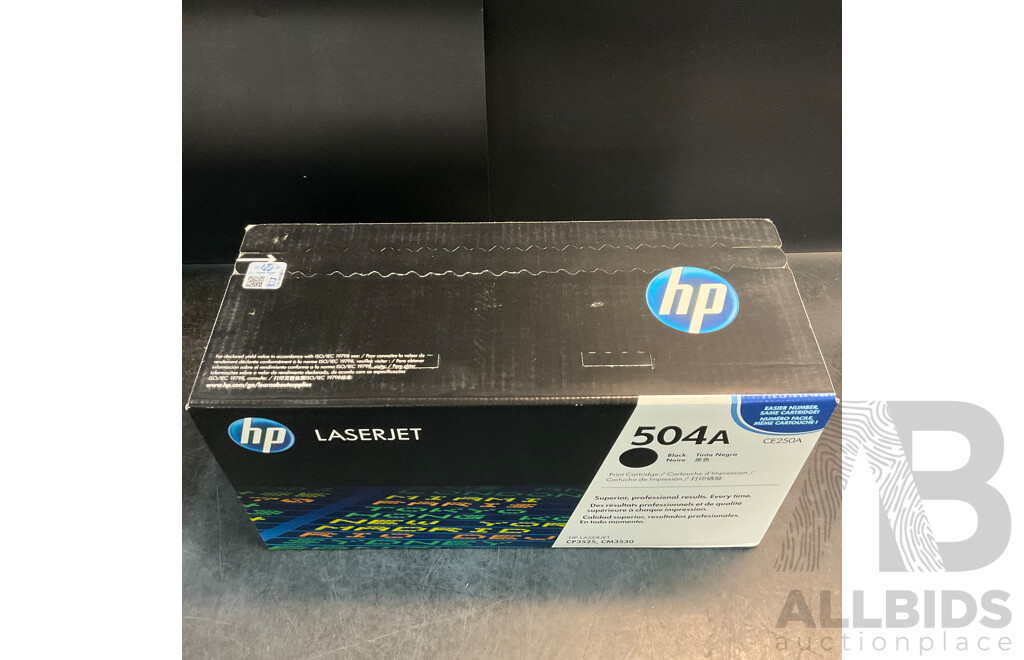 Assorted HP Toner Cartridges - CE252A/CE251A/504A/304A - Lot of 8