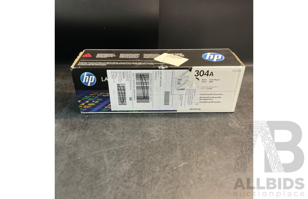 Assorted HP Toner Cartridges - CE252A/CE251A/504A/304A - Lot of 8