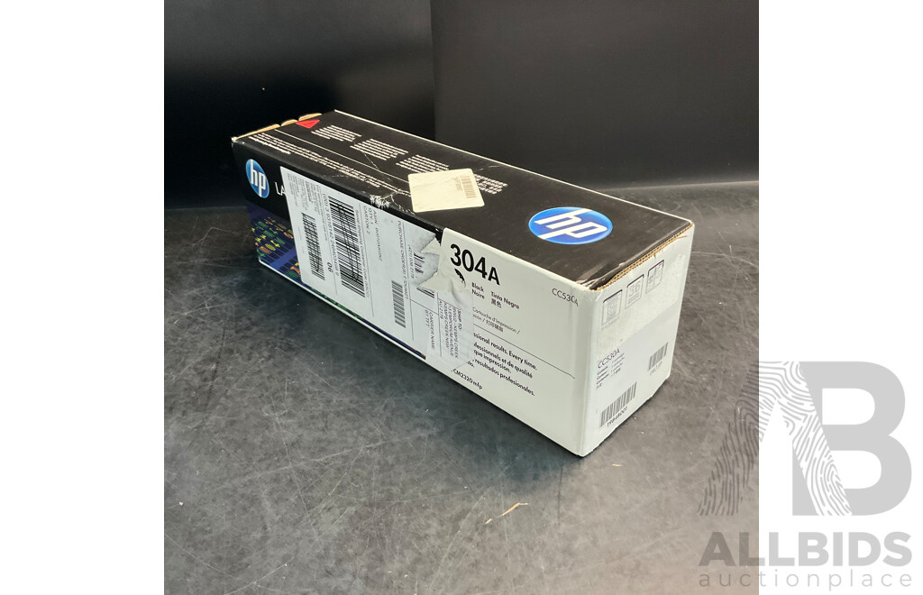 Assorted HP Toner Cartridges - CE252A/CE251A/504A/304A - Lot of 8