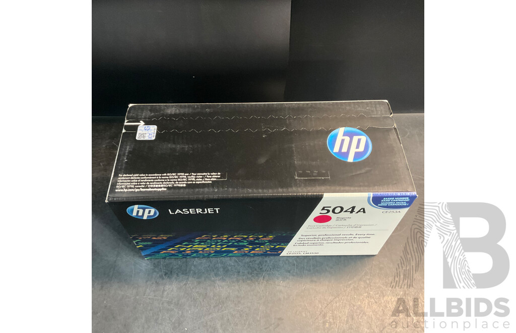 Assorted HP Toner Cartridges - CE252A/CE251A/504A/304A - Lot of 8