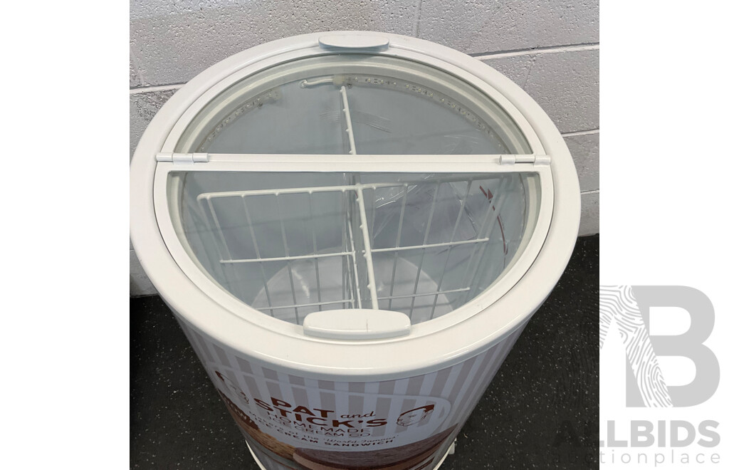 Lot of 4 - 40L Wheel Can Freezer PG-D40A Branded Pat and Stick's