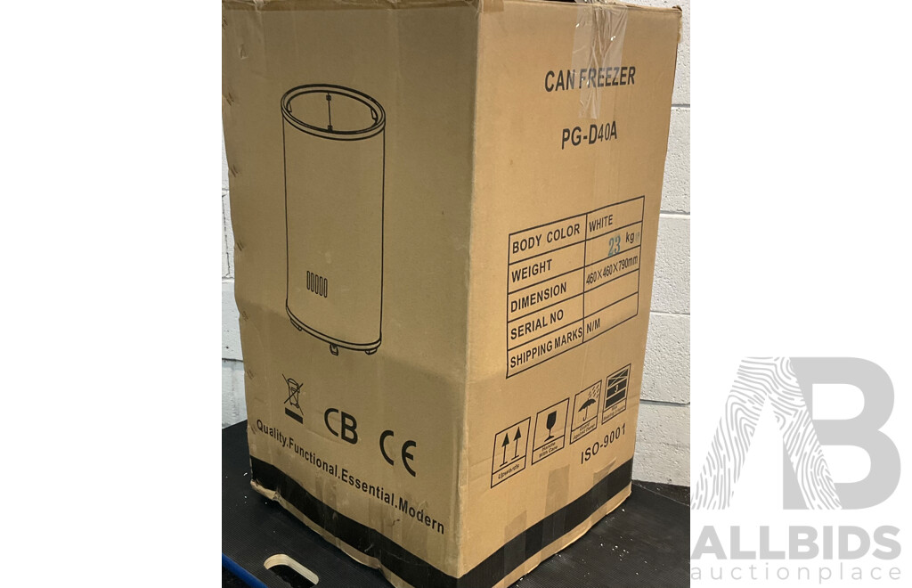 Lot of 4  - 40L Wheel Can Freezer PG-D40A Branded Pat and Stick's