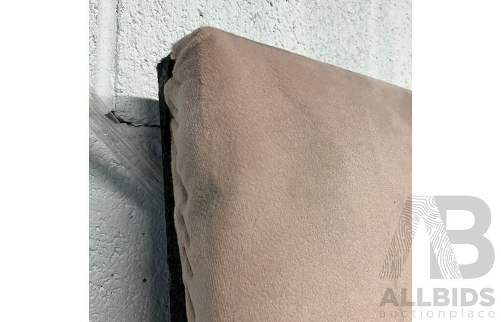 Modern Comfortable Velvet Bed Frame - Pink - King Single