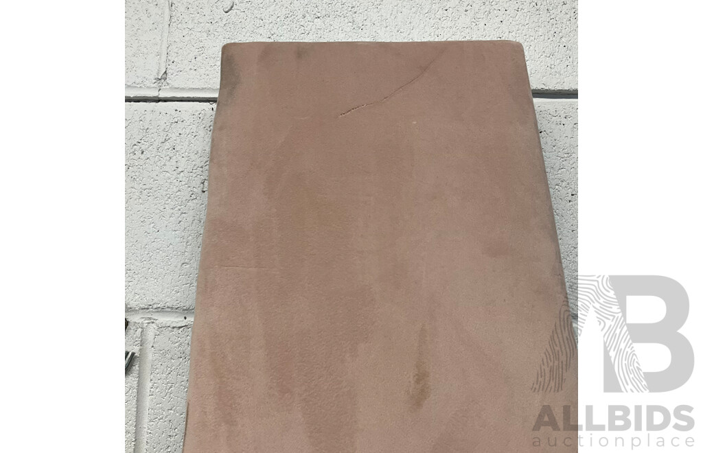 Modern Comfortable Velvet Bed Frame - Pink - King Single