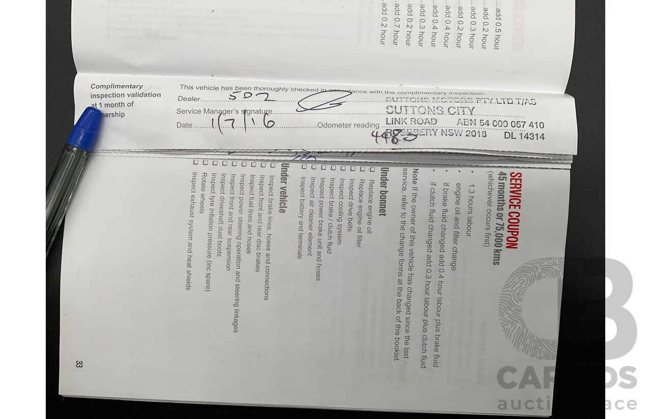 03/2016 Holden Cruze SRi Z-Series (FWD) JH MY16 4d Sedan Slipstream Blue Metallic Turbo 1.6L