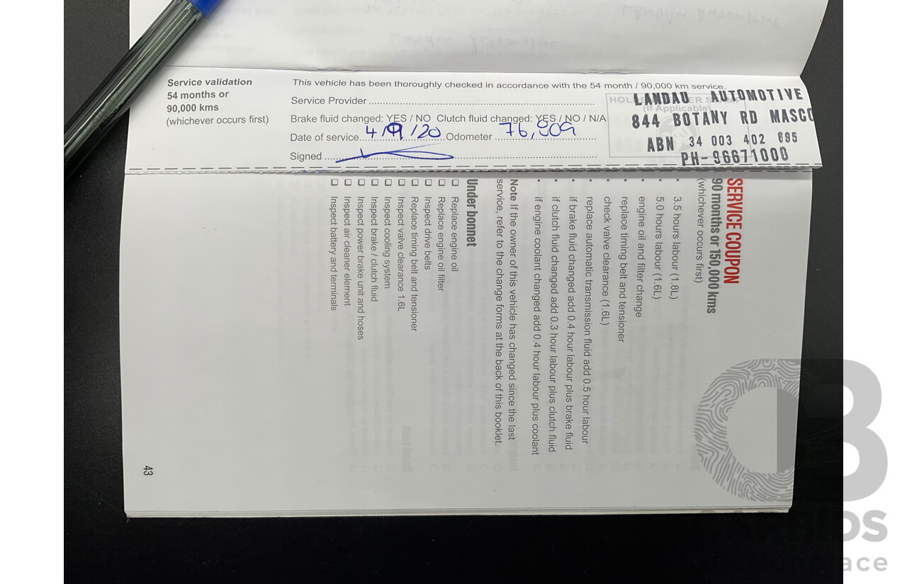 03/2016 Holden Cruze SRi Z-Series (FWD) JH MY16 4d Sedan Slipstream Blue Metallic Turbo 1.6L