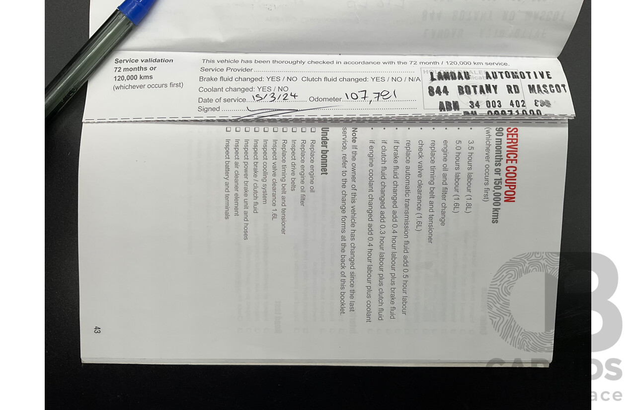 03/2016 Holden Cruze SRi Z-Series (FWD) JH MY16 4d Sedan Slipstream Blue Metallic Turbo 1.6L