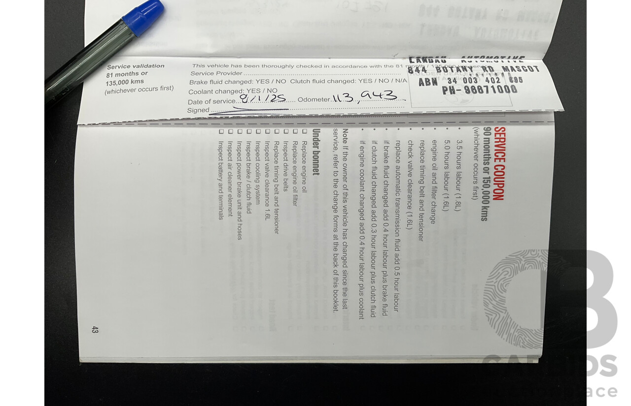 03/2016 Holden Cruze SRi Z-Series (FWD) JH MY16 4d Sedan Slipstream Blue Metallic Turbo 1.6L