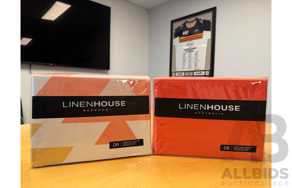 Linenhouse Double Bed Quilt Covers - Lot of 2