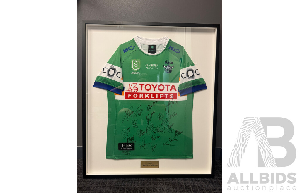 2024 Canberra Raiders Jersey - Signed and Framed