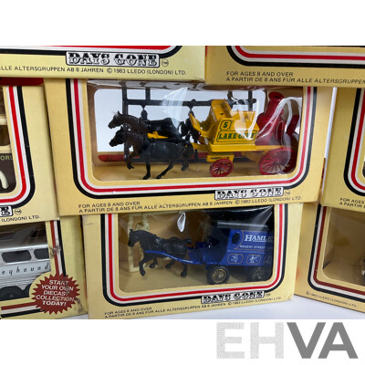 Collection of Lledo Days Gone Diecast Vehicles Including Trucks, Buses and Horse Drawn Carriages