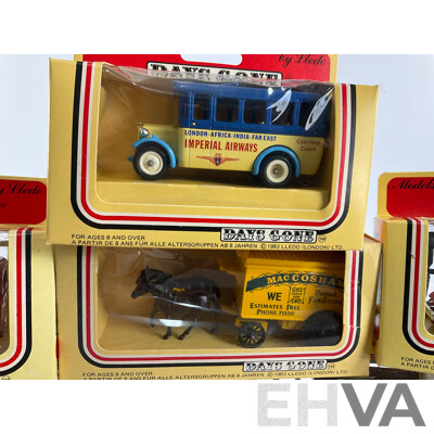 Collection of Lledo Days Gone Diecast Vehicles Including Trucks, Buses and Horse Drawn Carriages