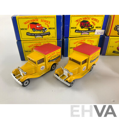 Eight Matchbox Ford Model A Promotional Trucks Including Australia and United Kingdom M.I.C.A Conventions, Chester Toy Museum