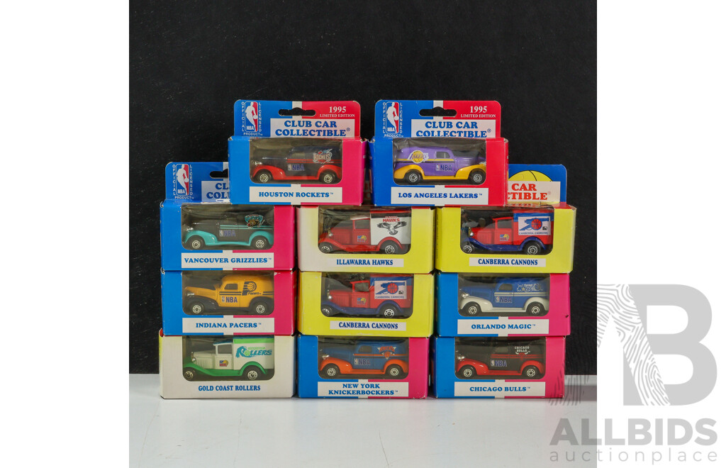 Collection of Matchbox NBL and NBA Club Cars Including Orlando Magic, Houston Rockets, Illawarra Hawks