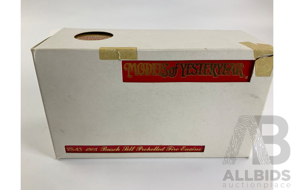 Vintage Matchbox Models of Yesteryear Special Edition 1905 Busch Self Propelled Fire Engine