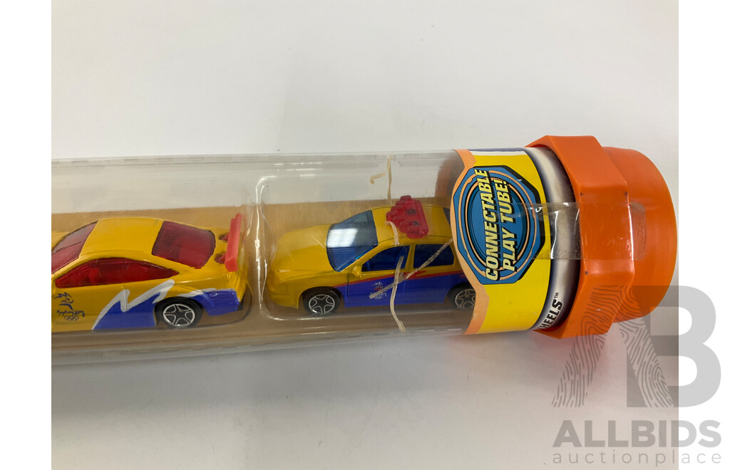 Matchbox Sydney 2000 Olympic Games Diecast Set with Collectors Model Bob Jane Pick Up, Ampol Tanker, Australian Airlines Bus, Smiths Chips Truck