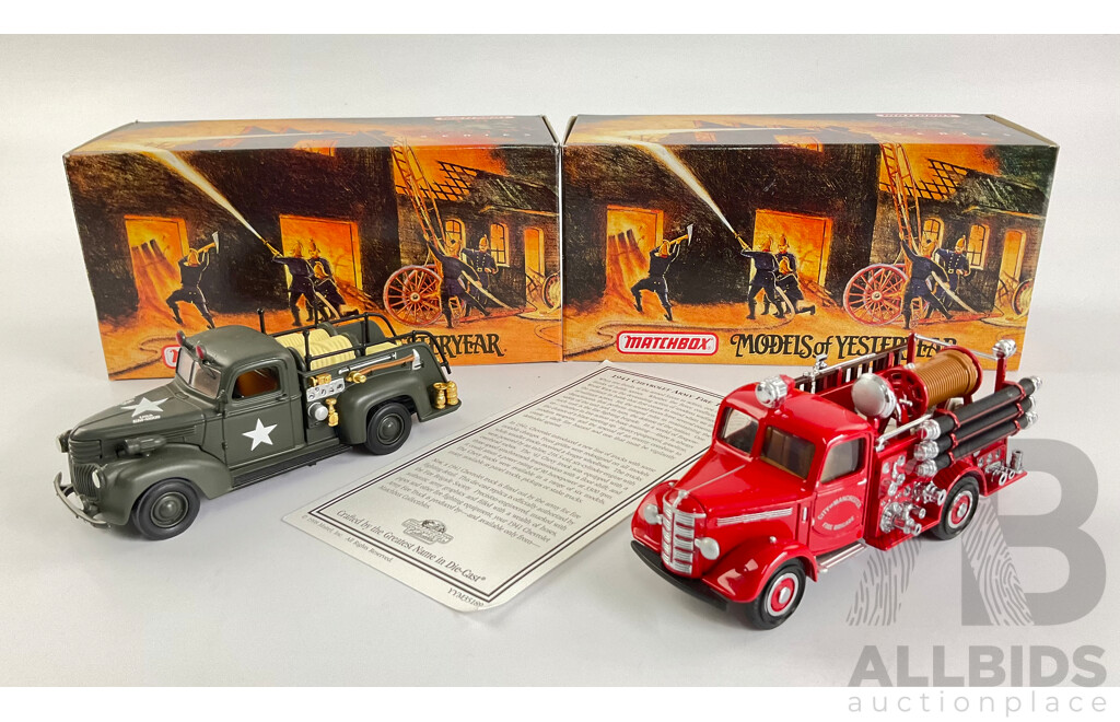 Matchbox Yesteryear - Camion De Pompiers Bedford 1939 - YYM35191 - Échelle 1:43
