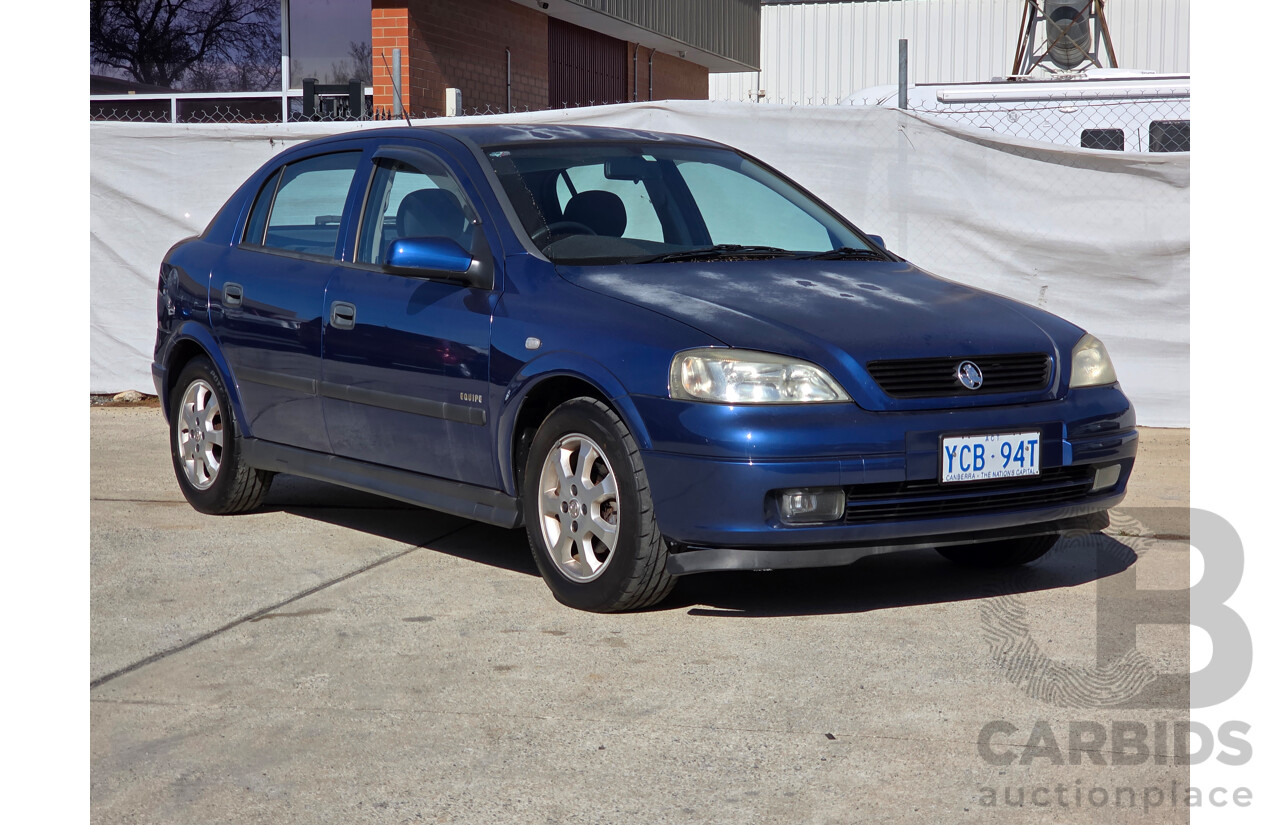 5/2002 Holden Astra Equipe TS 5d Hatchback Blue 1.8L