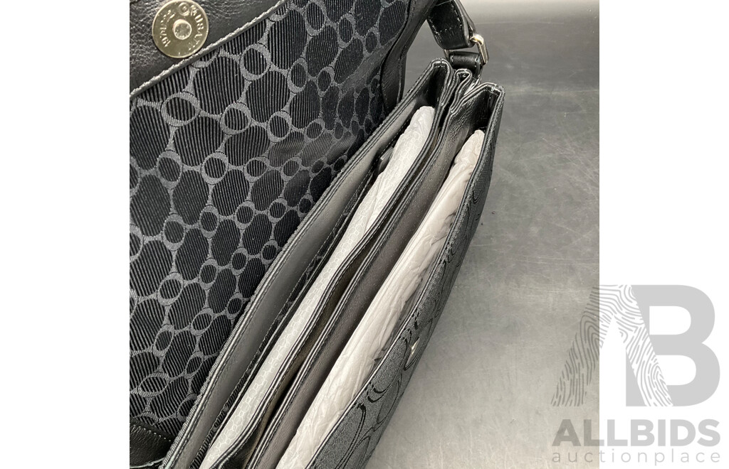 OROTON Shoulder Bag & BLUE ILLUSION Black Tote Bag - Lot of 2