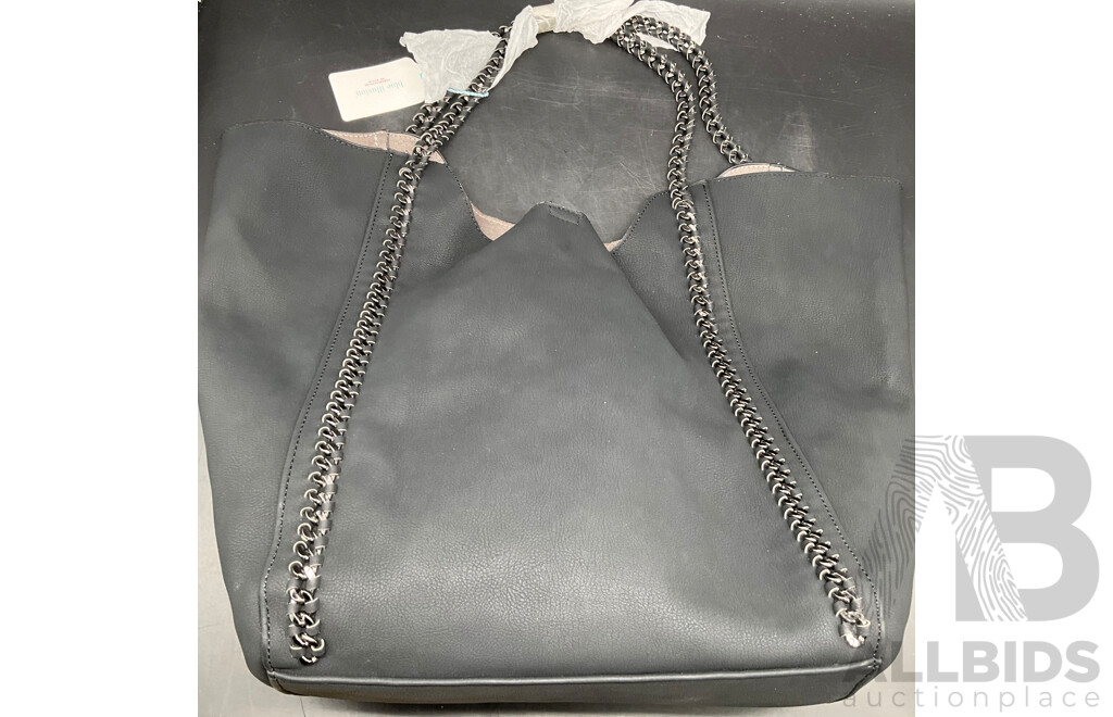 OROTON Shoulder Bag & BLUE ILLUSION Black Tote Bag - Lot of 2