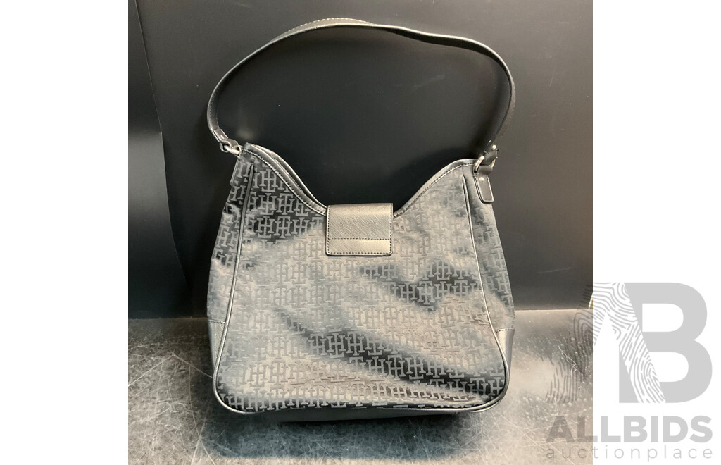 TOMMY HILGER Monogram & Black Shoulder Bag - Lot of 2
