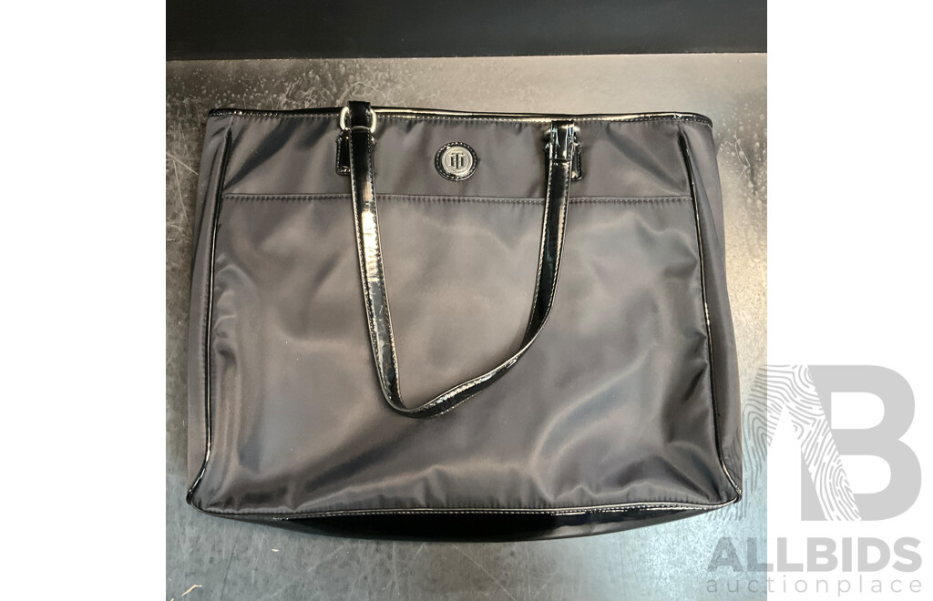 TOMMY HILGER Monogram & Black Shoulder Bag - Lot of 2