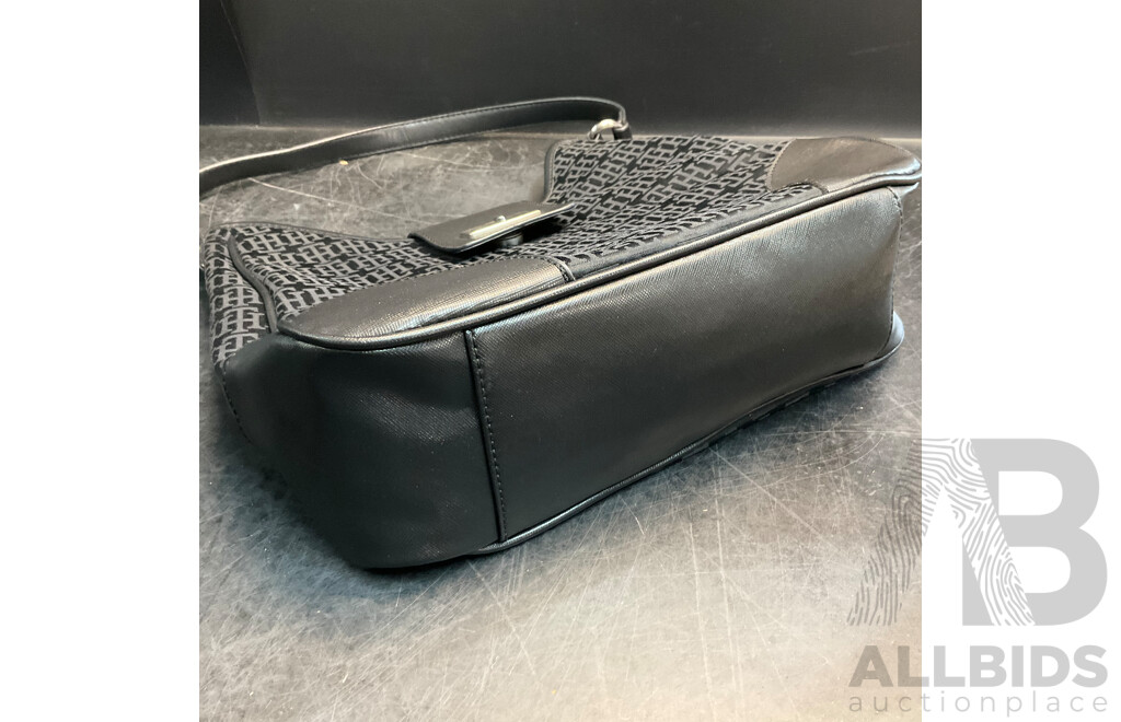 TOMMY HILGER Monogram & Black Shoulder Bag - Lot of 2