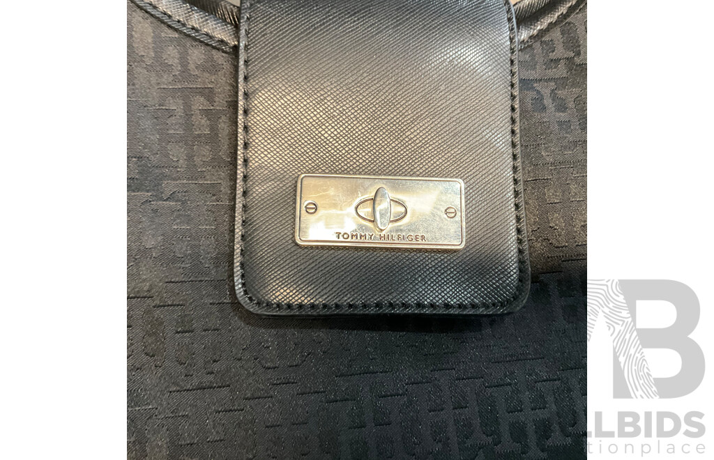TOMMY HILGER Monogram & Black Shoulder Bag - Lot of 2