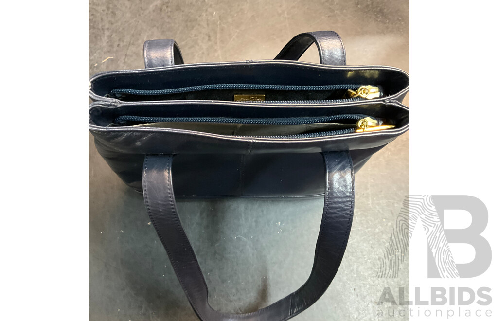 Goldcrest Chic Crossbody Bag with Handle & Joan Weisz Navy Handbag & Piper Black Crossbody Bag - Lot of 3