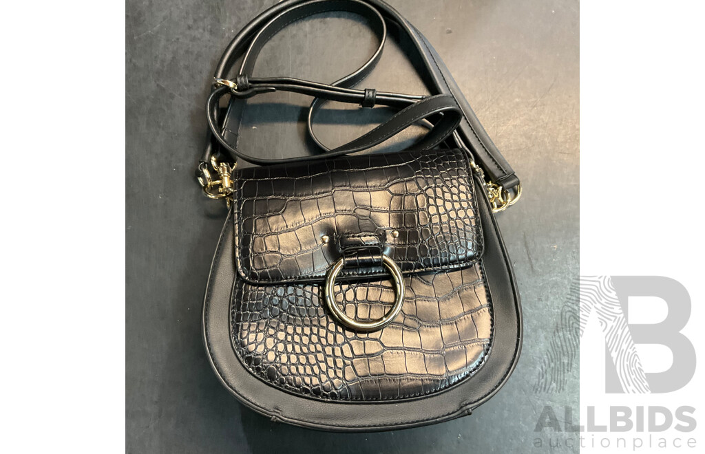 Goldcrest Chic Crossbody Bag with Handle & Joan Weisz Navy Handbag & Piper Black Crossbody Bag - Lot of 3