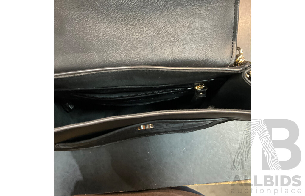 Goldcrest Chic Crossbody Bag with Handle & Joan Weisz Navy Handbag & Piper Black Crossbody Bag - Lot of 3