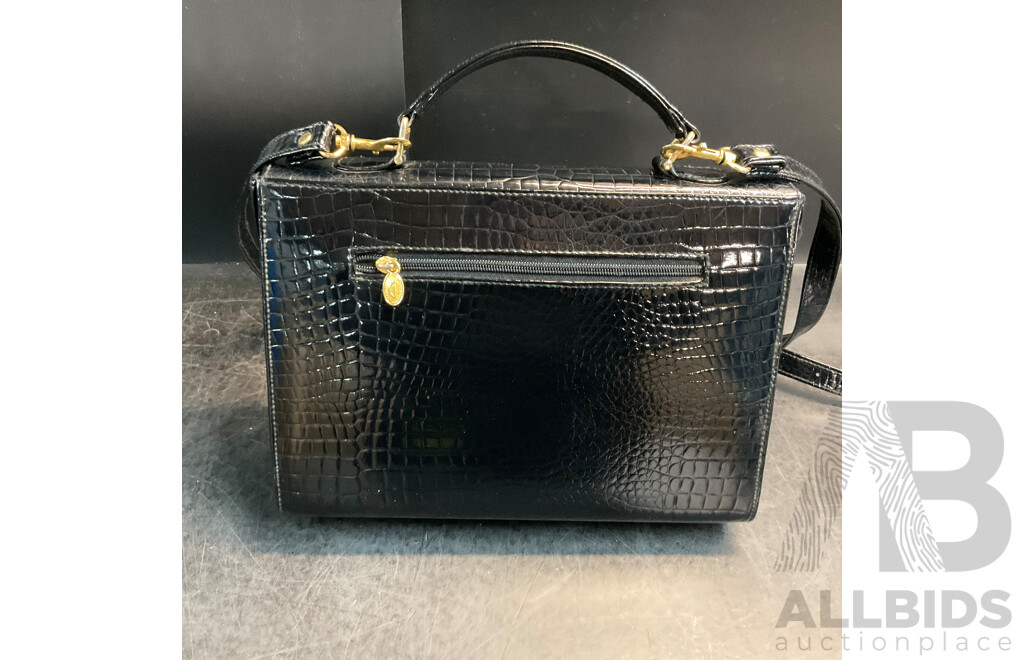 Goldcrest Chic Crossbody Bag with Handle & Joan Weisz Navy Handbag & Piper Black Crossbody Bag - Lot of 3